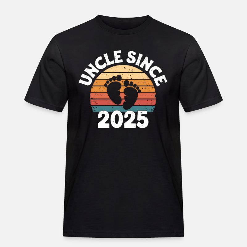 Uncle Since 2025 - Men's Workwear T-Shirt - black