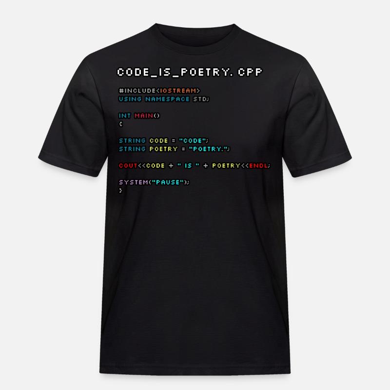 Code is Poetry.CPP - Men's Workwear T-Shirt - black