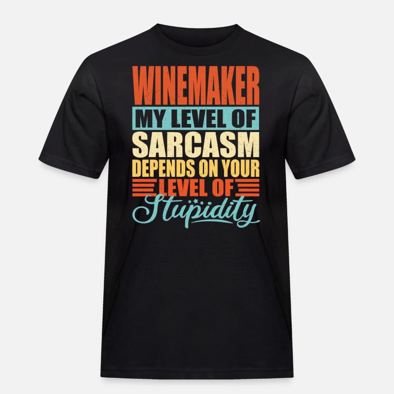 Winzer sarkasmus Lustiger Winzer - Männer Workwear T-Shirt - Schwarz