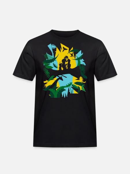 Jungle gorilla - Men's Workwear T-Shirt - black