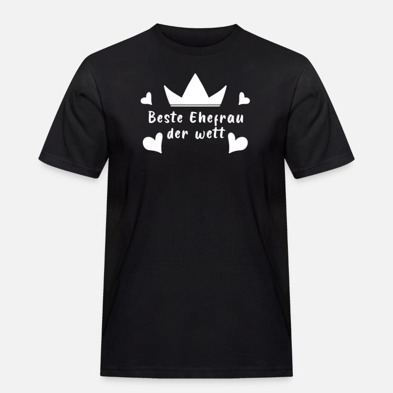 Beste Ehefrau der Welt - Männer Workwear T-Shirt - Schwarz