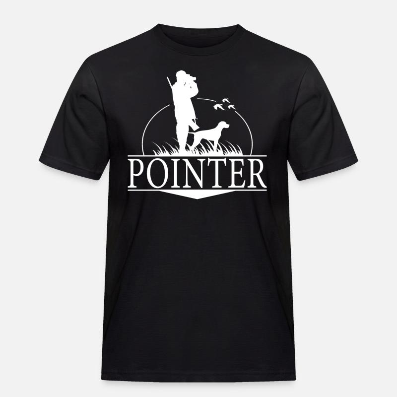 POINTER Jagdhunde Jäger Jagd Wilsigns - Männer Workwear T-Shirt - Schwarz