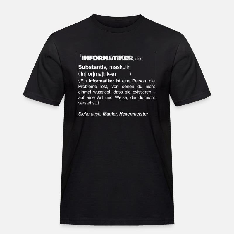 Informatiker - Männer Workwear T-Shirt - Schwarz