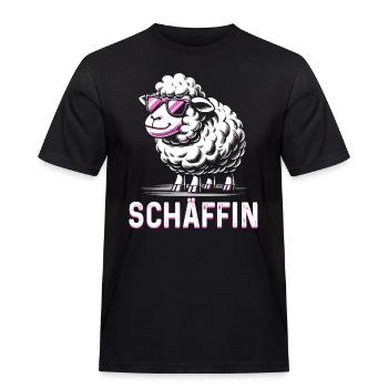 Chef Chefin Schaf Geschenk Schäfin Spruch - Männer Workwear T-Shirt - Schwarz - Vorne - AI Model Male 178 light (178cm)