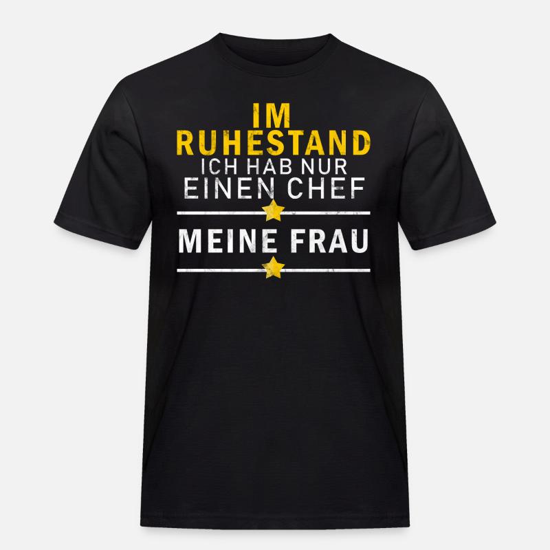 Ruhestand - Männer Workwear T-Shirt - Schwarz