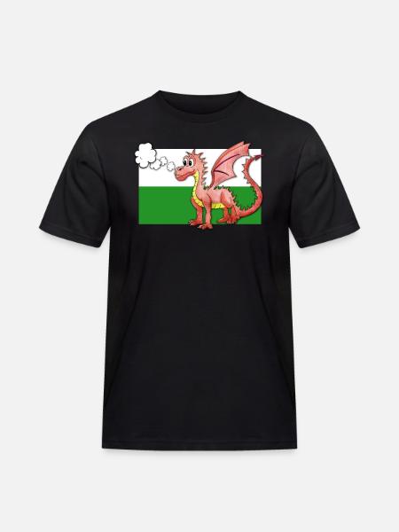 Puffing Welsh Dragon - Gregory - Men's Workwear T-Shirt - black