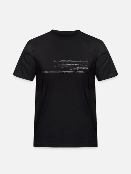 Abstract motif - line / white - Men's Workwear T-Shirt - black