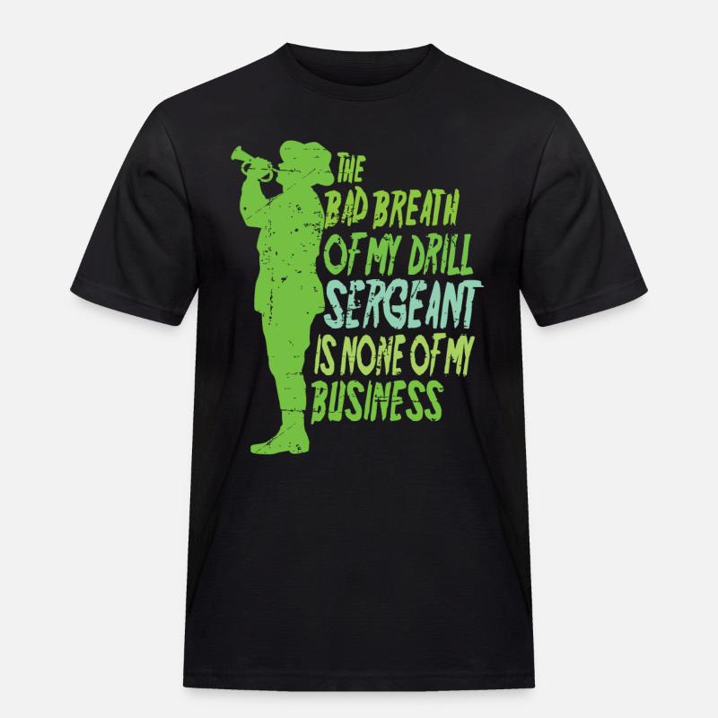 Drill Sergeant - Männer Workwear T-Shirt - Schwarz