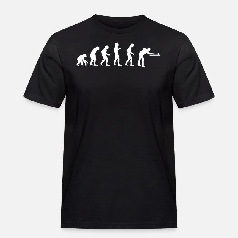 l'évolution humaine de billard - T-shirt Workwear homme - noir