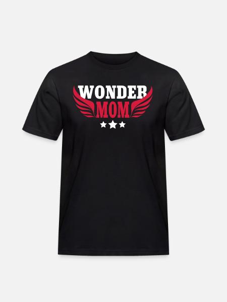 Wonder mom - mutter - Männer Workwear T-Shirt - Schwarz