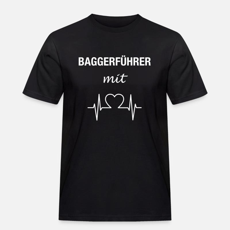 Baggerführer Bagger Baggerfahrer - Männer Workwear T-Shirt - Schwarz