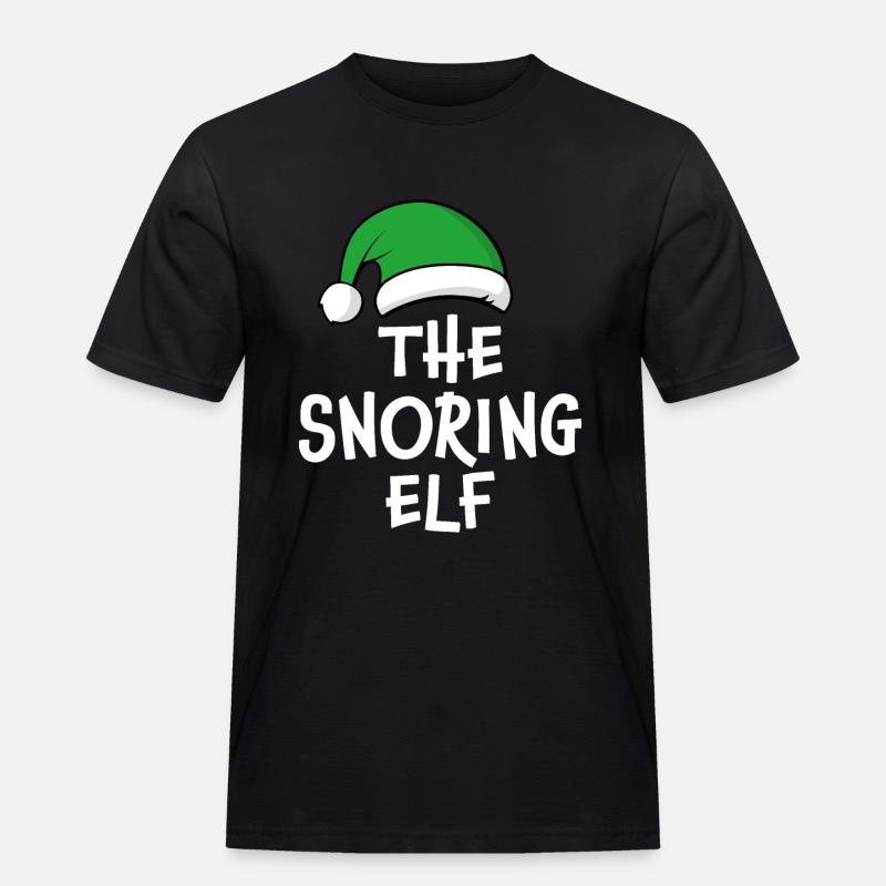 Der schnarchende Elf - Männer Workwear T-Shirt - Schwarz