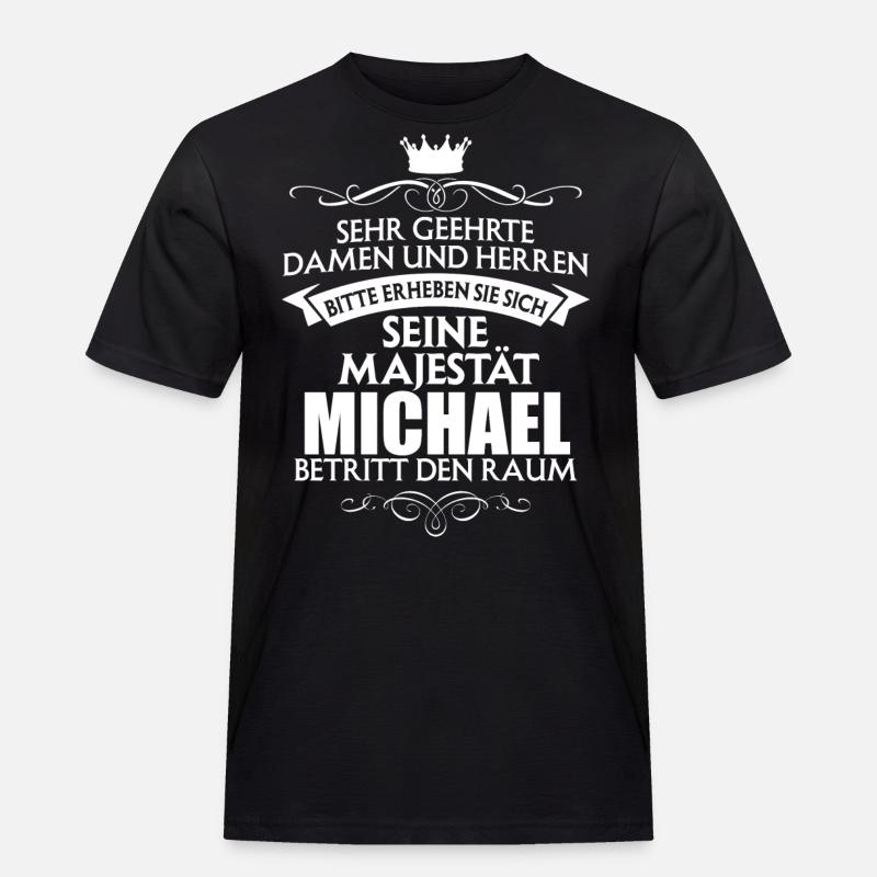 MICHAEL - Majestät - Männer Workwear T-Shirt - Schwarz