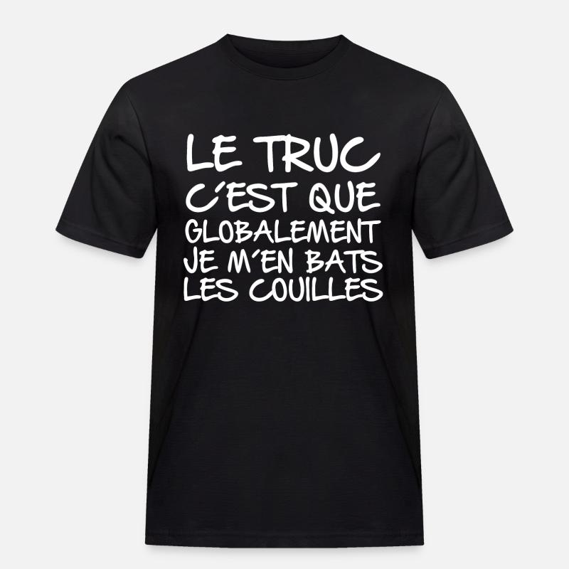 Ich schlage meine Eier - Männer Workwear T-Shirt - Schwarz