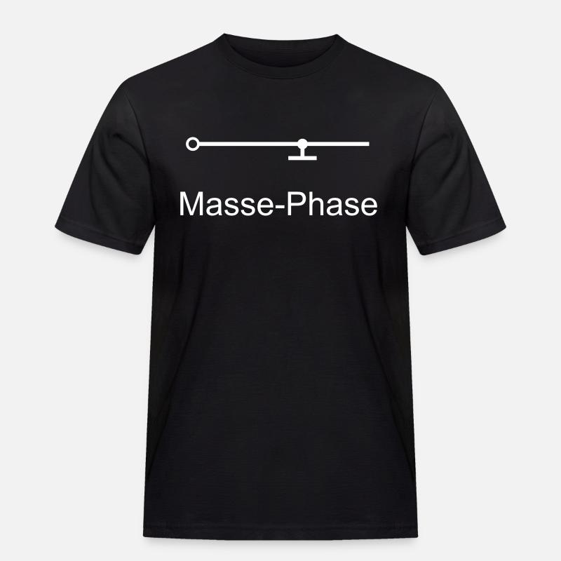 Masse-Phase - Männer Workwear T-Shirt - Schwarz