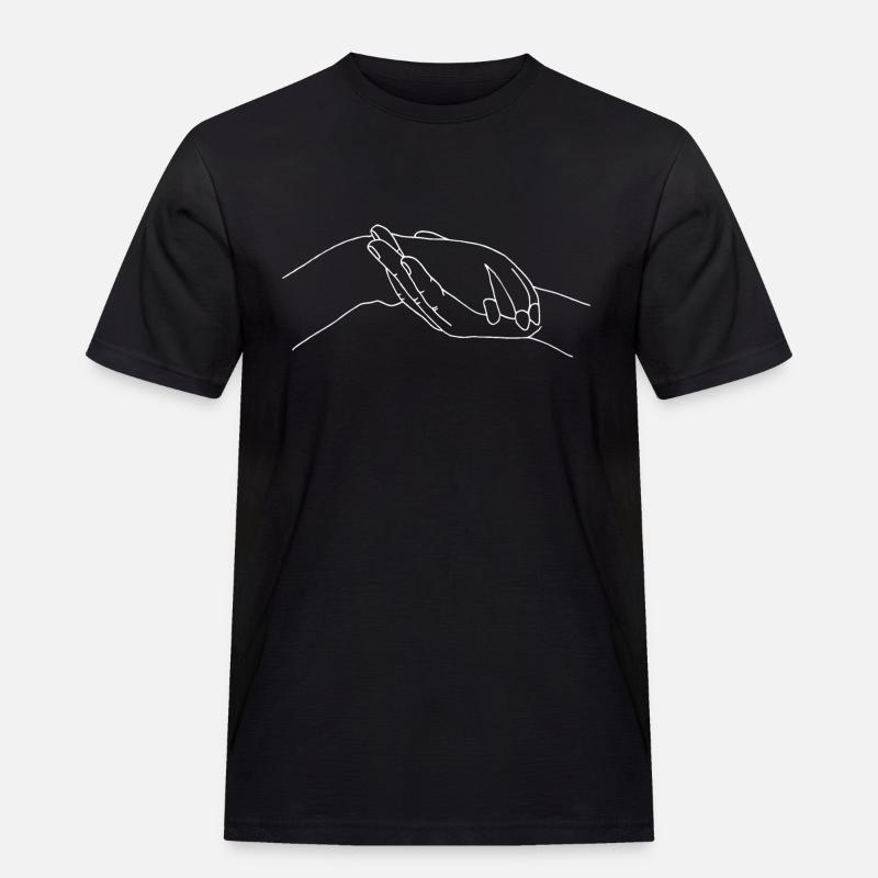 Hand mit Pfote - Männer Workwear T-Shirt - Schwarz