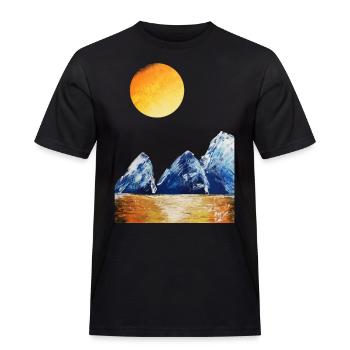 lever du soleil - T-shirt Workwear homme - noir - Devant - AI Model Male 178 light (178cm)