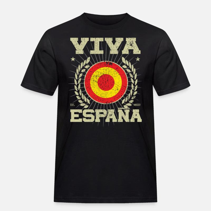 Cooles Spanien Design - Männer Workwear T-Shirt - Schwarz