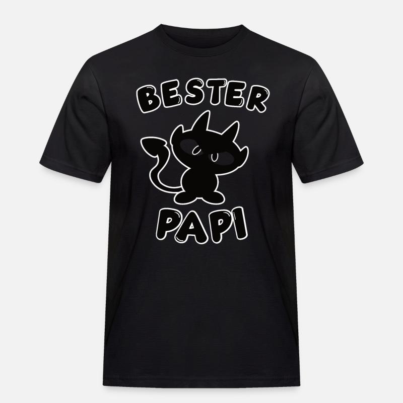 cooles bester Papi Design - Männer Workwear T-Shirt - Schwarz