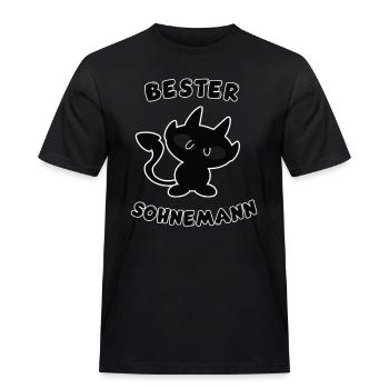 cooles bester Sohnemann Design - Männer Workwear T-Shirt - Schwarz - Vorne - AI Model Male 178 light (178cm)
