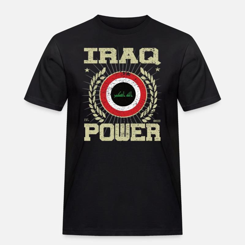 Cooles Irak, Design - Männer Workwear T-Shirt - Schwarz