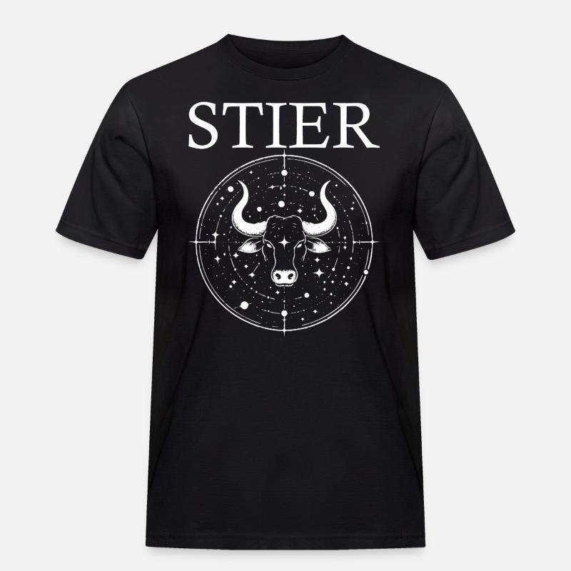 Sternzeichen Stier Design - Männer Workwear T-Shirt - Schwarz