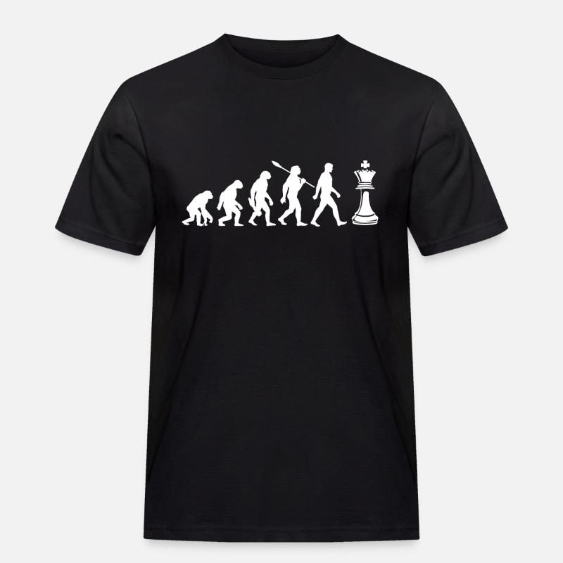 Evolution - Échecs - Joueurs d’échecs - T-shirt Workwear homme - noir