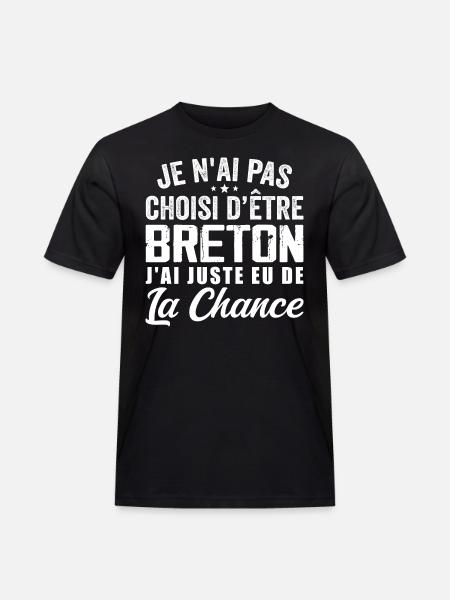 Not Chosen To Be Breton - Gift Humor - Men's Workwear T-Shirt - black