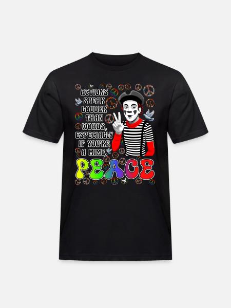 Frieden ist das Wichtigste - Männer Workwear T-Shirt - Schwarz