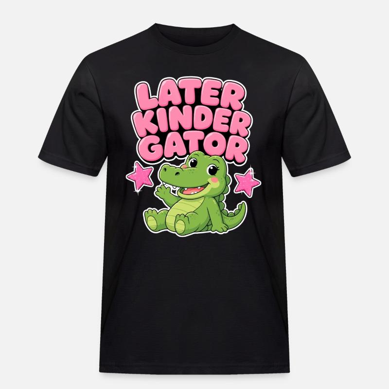 Später Kindergator – Kindergarten-Mädchengeschenk - Männer Workwear T-Shirt - Schwarz