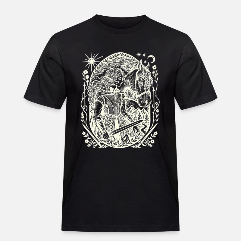 Moonlight Forest Magic Circle - Men's Workwear T-Shirt - black