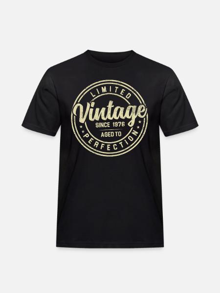 Vintage 1976 fødselsdagsgave 1976 - Herre Workwear T-Shirt - sort