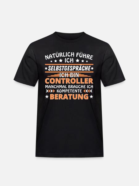 Ich führe Selbstgespräche - Controller Edition - Männer Workwear T-Shirt - Schwarz