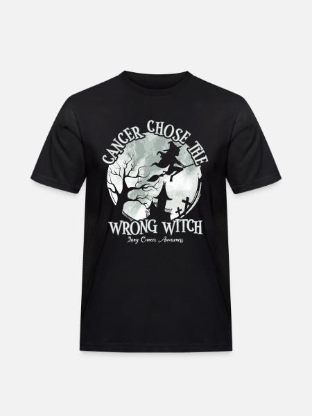 Cancer Witch White Lung Cancer - Men's Workwear T-Shirt - black