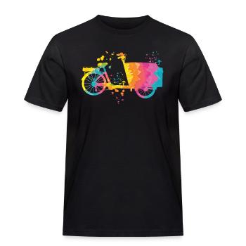 Heavy Duty Bike Cargo Bike Cargo Bike Cargo Bike - Men's Workwear T-Shirt - black - Front - AI Model Male 178 light (178cm)