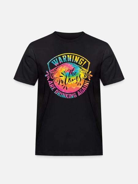 Varning Mammor Vänner Reunion Girls Trip - Arbets-T-shirt herr - svart