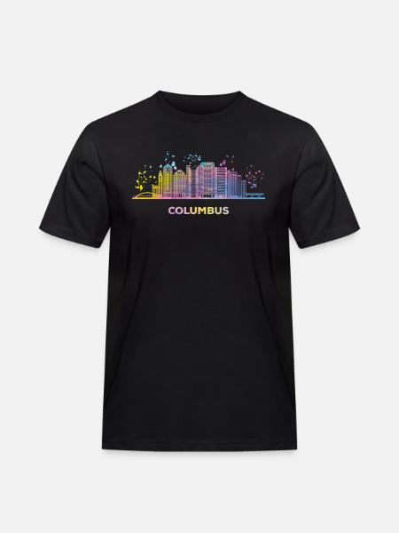 Columbusite Skyline Columbus - Men's Workwear T-Shirt - black