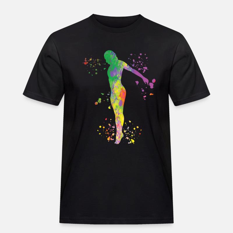 Turmspringen Kunstspringen Synchronspringen - Männer Workwear T-Shirt - Schwarz