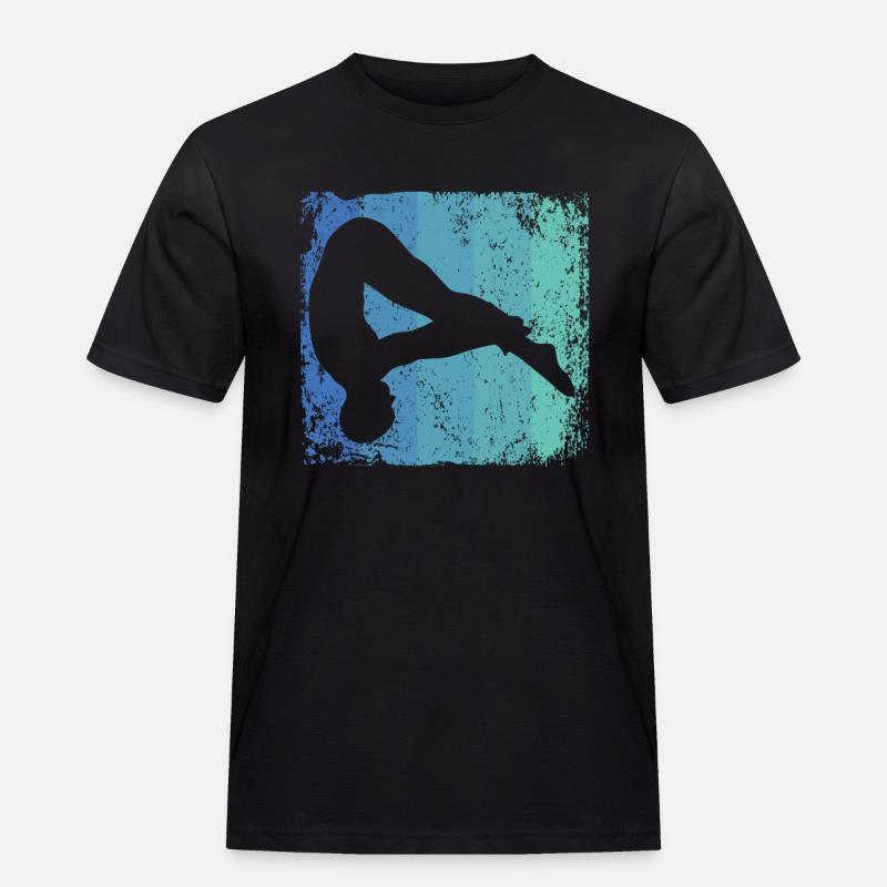 Synchronisierter Wassertaucher High Diver - Männer Workwear T-Shirt - Schwarz