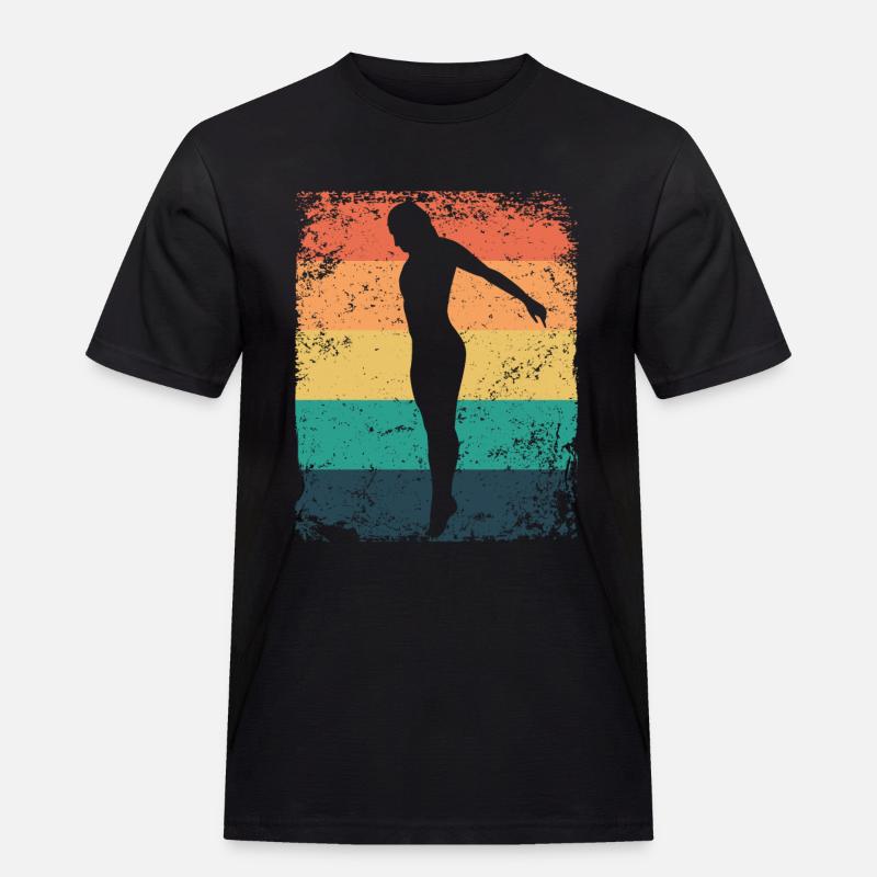 Turmspringen Kunstspringen Synchronspringen - Männer Workwear T-Shirt - Schwarz
