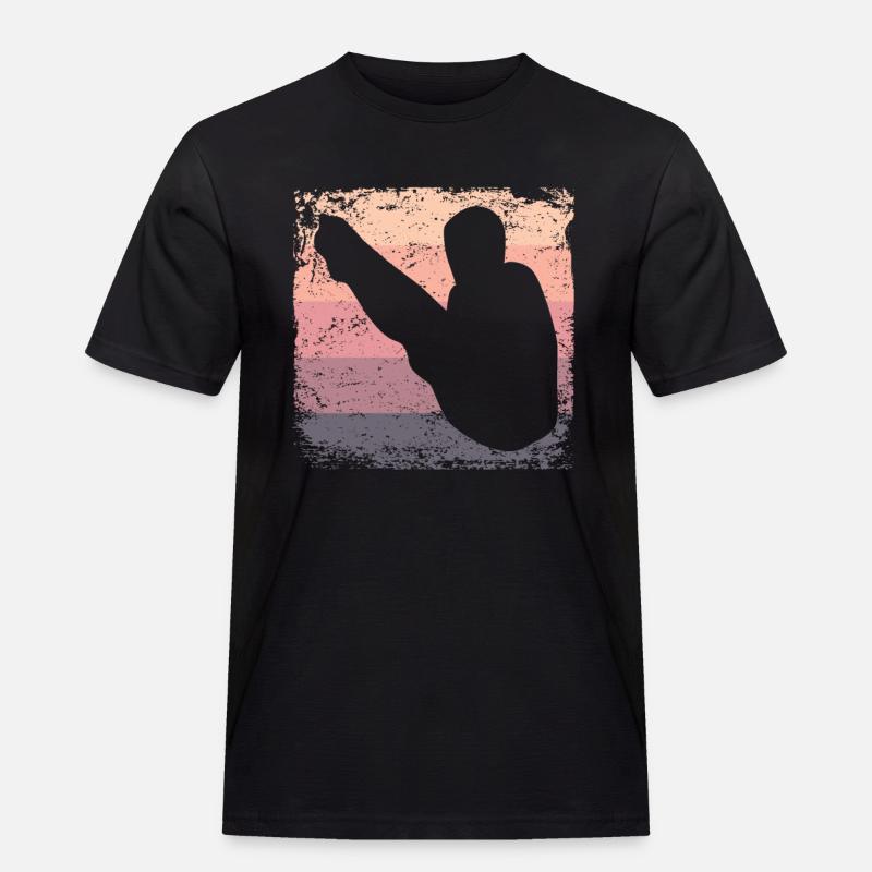 Synchronisierter Wassertaucher High Diver - Männer Workwear T-Shirt - Schwarz
