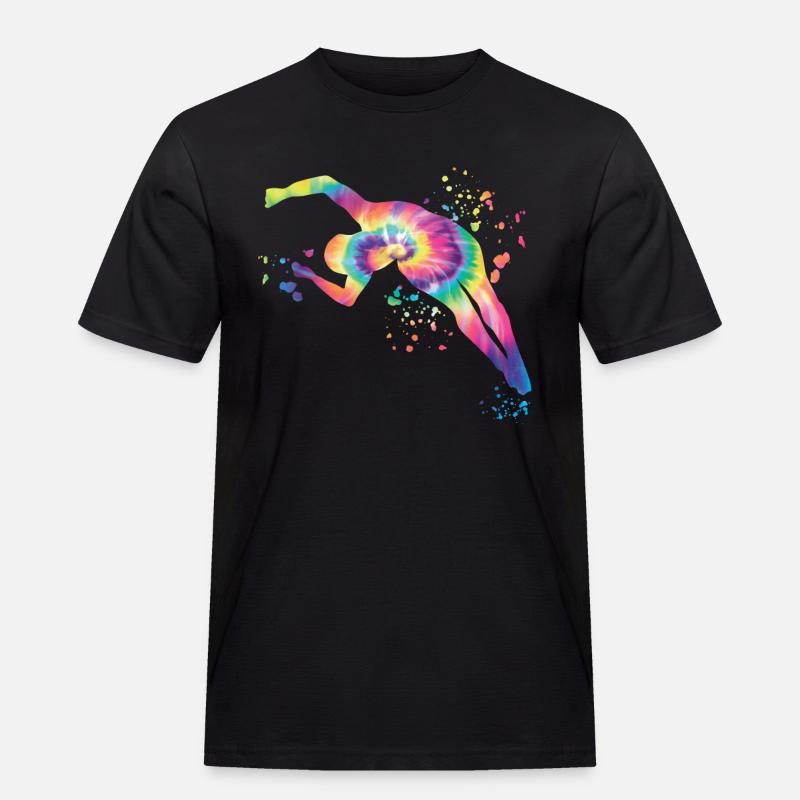 Turmspringen Synchronspringen Kunstspringen - Männer Workwear T-Shirt - Schwarz