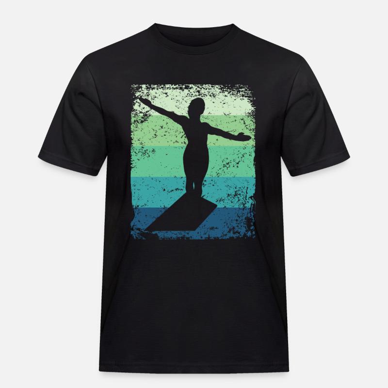 Synchronisierter Wassertaucher High Diver - Männer Workwear T-Shirt - Schwarz