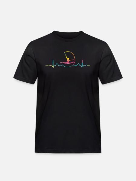 Gymnast With Band Rhythmic Gymnastics - Men's Workwear T-Shirt - black