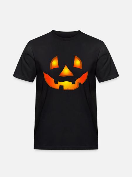 Happy Halloween Pumpkin Face - Men's Workwear T-Shirt - black