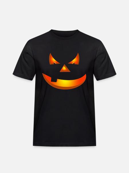 Happy Halloween Pumpkin Face - Men's Workwear T-Shirt - black