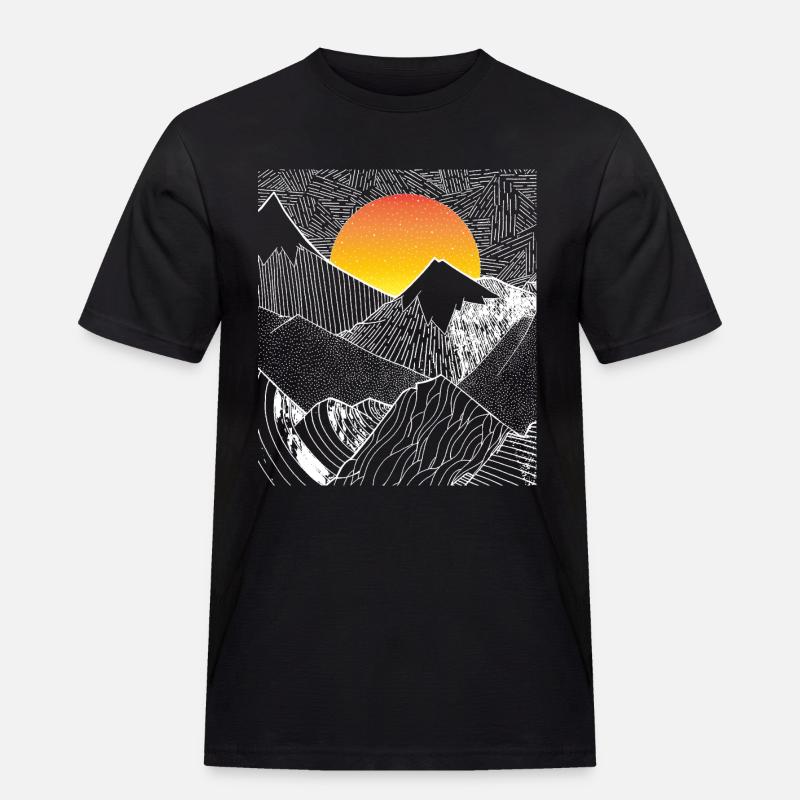 Berg - Männer Workwear T-Shirt - Schwarz