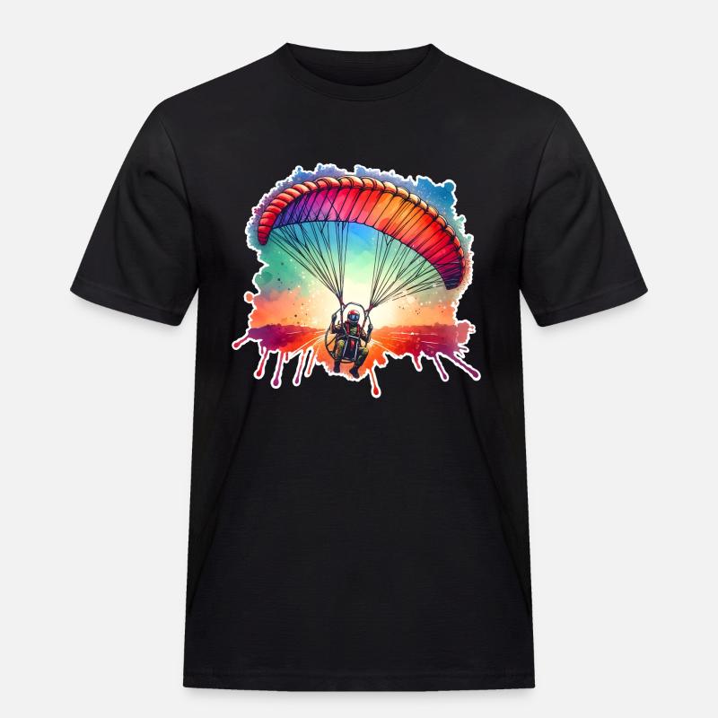 Motorschirm Paramotor - Männer Workwear T-Shirt - Schwarz