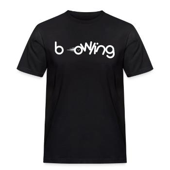 Bowling - Männer Workwear T-Shirt - Schwarz - Vorne - AI Model Male 178 light (178cm)