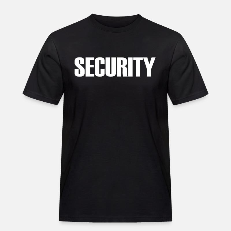 Security - Männer Workwear T-Shirt - Schwarz